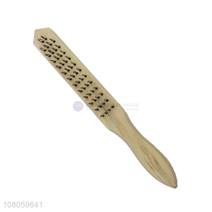 Hot selling wooden handle steel wire brush for metal rust cleaning