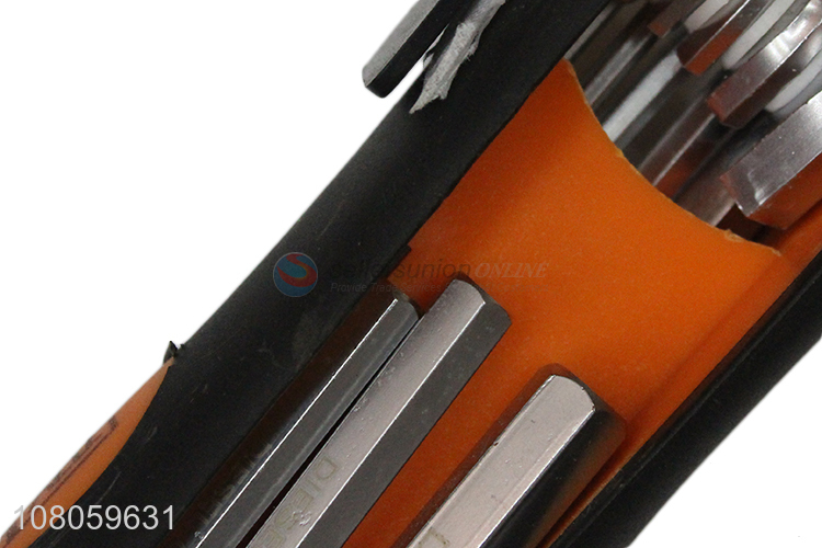 Wholesale 8 pieces folding flat head hex key wrench set cr-v hex keys