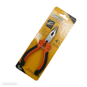 New arrival hand tools 4.5inch steel long flat nose pliers duckbill plier