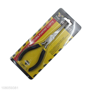 China supplier hand tools 4.5inch steel extral long flat nose pliers