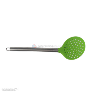 Factory wholesale silicone strainer with stainless steel handle