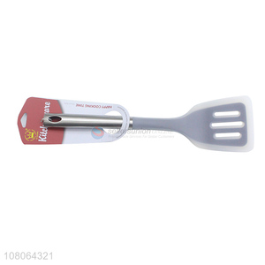 China factory eco-friendly silicone slotted spatula for sale