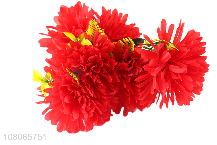 Low price red indoor decoration artificial flower wholesale