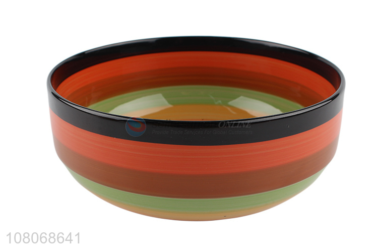 Custom Colorful Large Ceramic Bowl Food Bowl Soup Bowl
