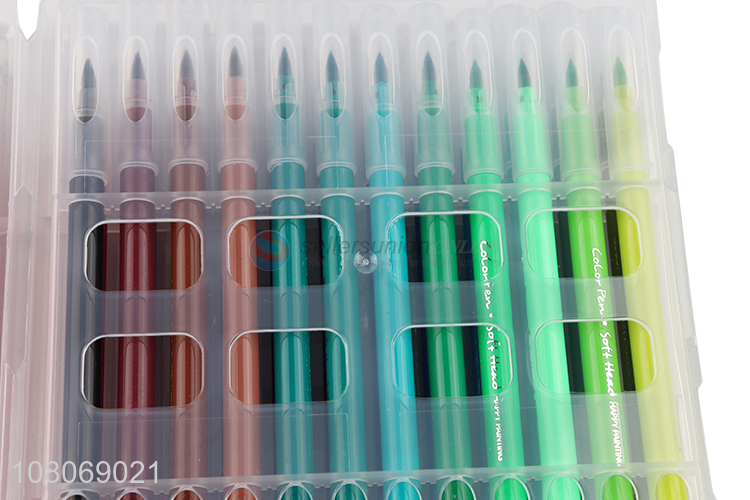 New arrival 36colors kids drawing soft water color pen