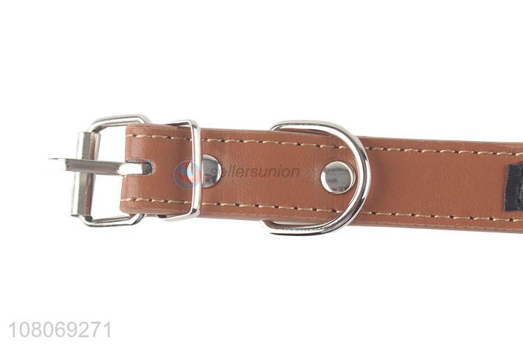 Fashion Design PU Leather Dog Collar Pet Accessories