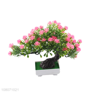 Yiwu wholesale pink artificial flowers home decoration ornaments