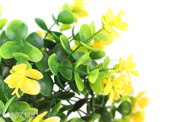 High quality yellow artificial flowers living room ornaments