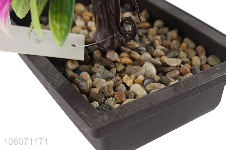 Low price plastic artificial flower decoration bonsai wholesale