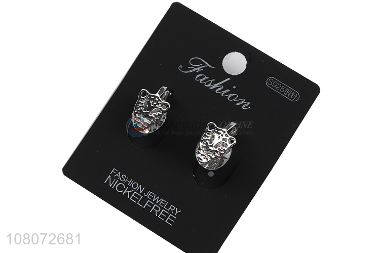 Latest style silver delicate ear stud fashion earrings