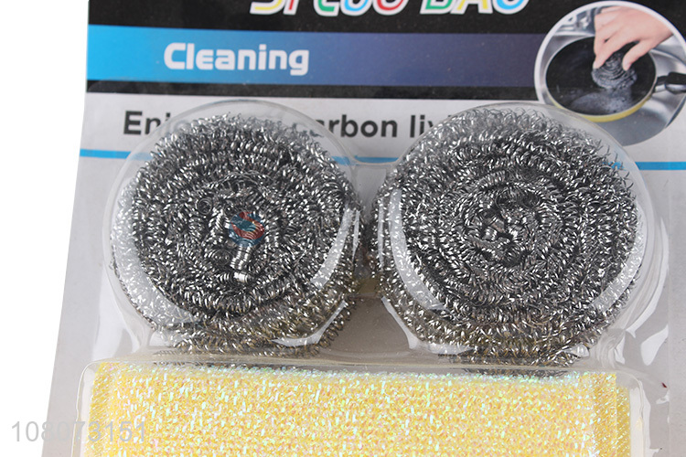 Low price wholesale silver cleaning ball set for kitchen
