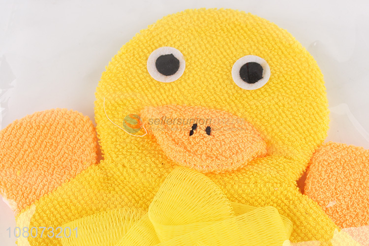 New product yellow cartoon bath gloves portable bath supplies