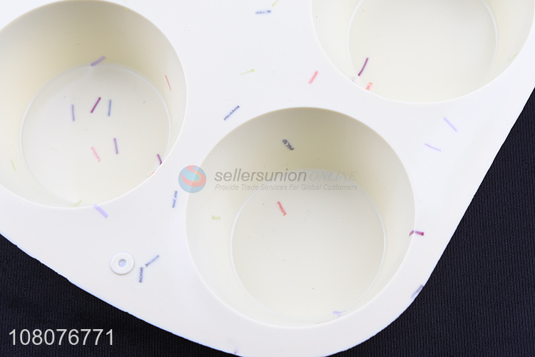 Factory price 6 holes silicone cake molds muffin molds for baking