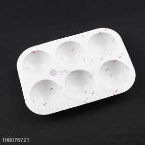 Wholesale <em>bakeware</em> 6-hole hemisphere <em>silicone</em> cake mold for baking
