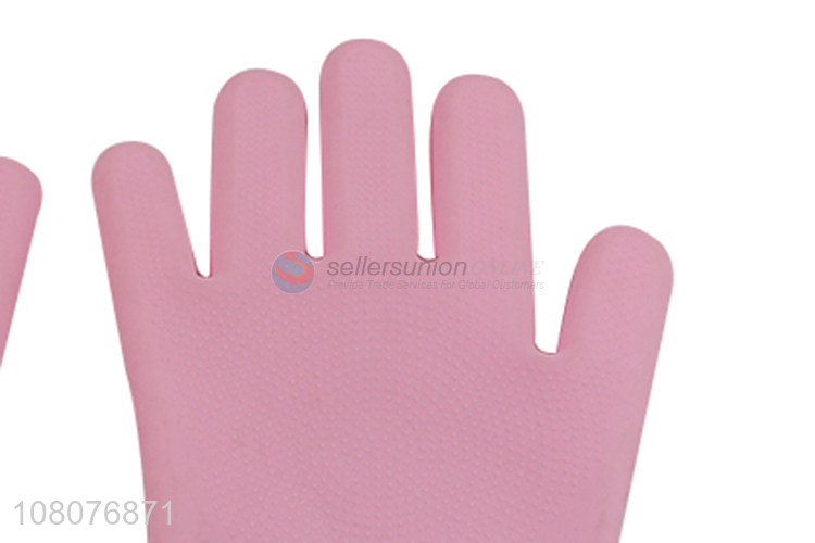 High quality food grade silicone cleaning gloves dishwashing gloves