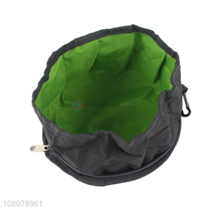 High quality portable waterproof pet driniking bag collapsible dog bowl