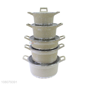 Wholesale white binaural soup pots household kitchen cookware