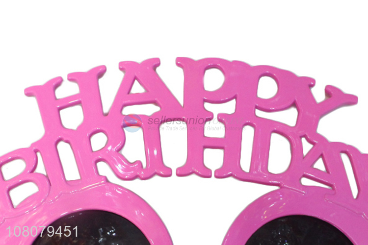 Hot selling pink plastic party glasses cosplay creative glasses