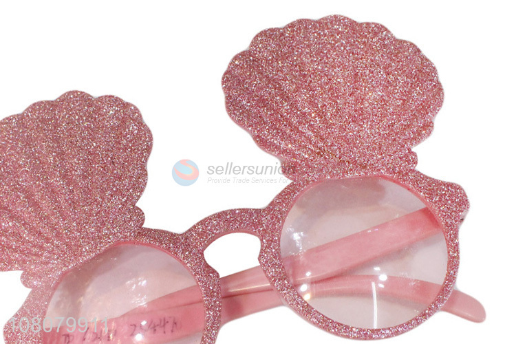 Good price pink cute shell glasses girls party decoration glasses