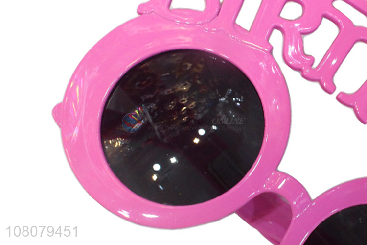 Hot selling pink plastic party glasses cosplay creative glasses