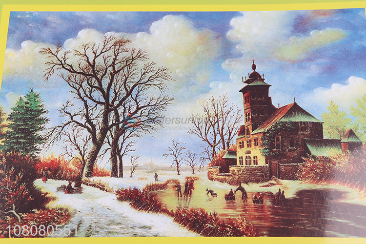 Good quality DIY paper puzzle adult landscape oil painting puzzles
