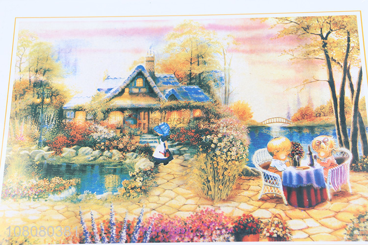 Popular product paper puzzle DIY landscape oil painting puzzle toy