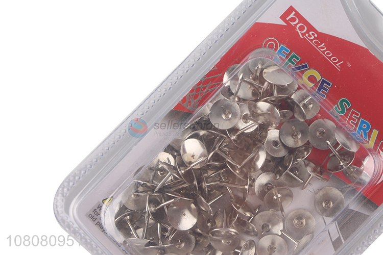 Hot selling silver push pins thumbtacks low carbon steel pushpins wholesale