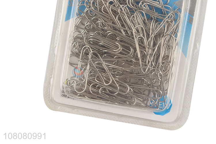 Low price silver metal iron paper clips office clips for paperwork ideal