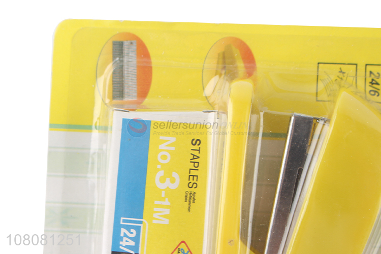 Wholesale 15 sheet capacity 24/6 large desktop stapler set for students