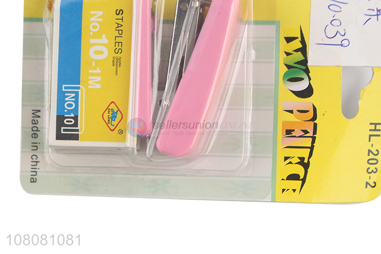 Hot selling office supplies 10# stapler and staples set, 15 sheet capacity