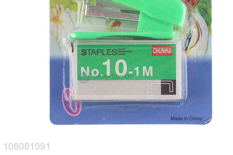 Low price wholesale 10# stapler and staples set office student stapler set