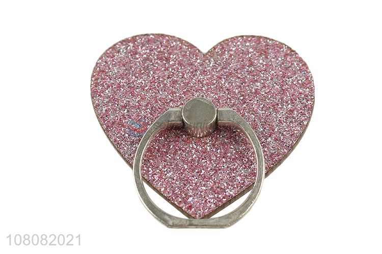 Factory supply heart shape mobile phone finger ring holder