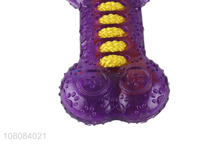 Wholesale Bone Shape Interactive Dog Chew Toy Molars Toy For Pet
