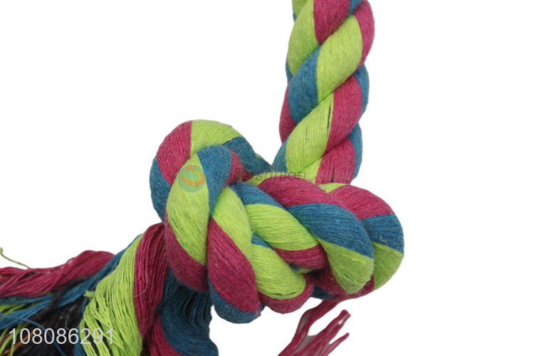Hot products colourful cotton rope pets chew toys