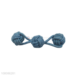 Factory direct sale blue cotton rope pets chew training toys
