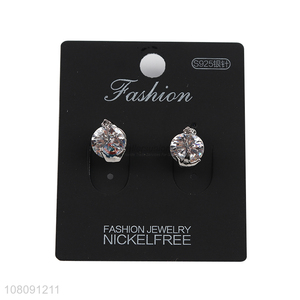 Custom Fashion Rhinestone Earrings Ladies Ear Stud
