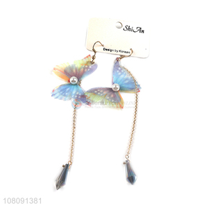 Latest Fashion Butterfly Long Chain Hook Earring For Girls