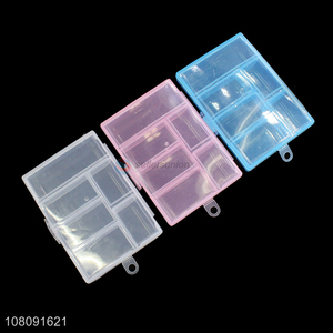 Best quality portable 6compartment plastic pill case for travel