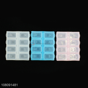 High quality multicolor plastic pill medicine case for travel