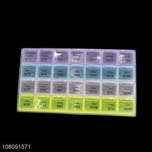 New arrival colourful weekly pill case medicine storage box