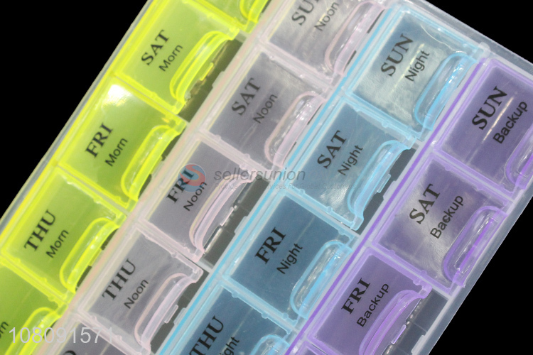 New arrival colourful weekly pill case medicine storage box