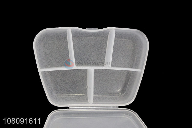 Factory direct sale 5compartment plastic pill storage box