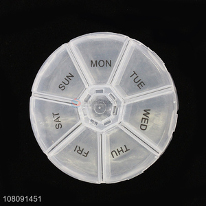 Online wholesale plastic round travel pill medicine box