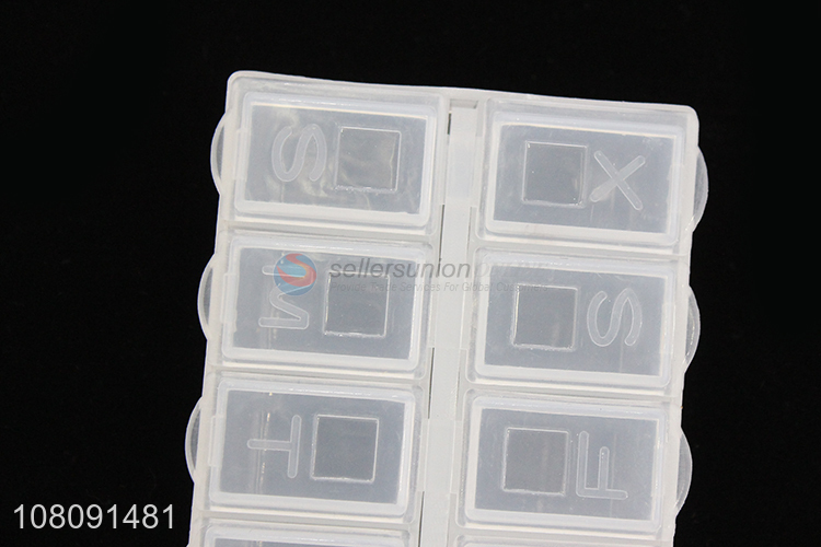 High quality multicolor plastic pill medicine case for travel