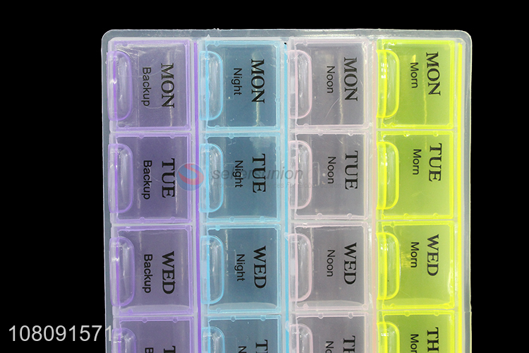 New arrival colourful weekly pill case medicine storage box