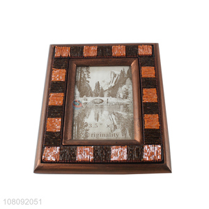 China <em>manufacturer</em> beaded wooden picture frame for home decoration