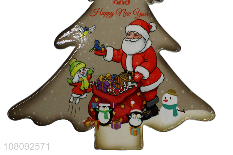 Factory supply Christmas tree shape ceramic cork coasters for gift