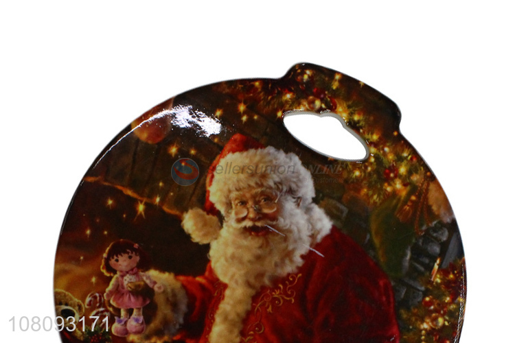 Yiwu market dual-use Christmas ceramic coaster cork dining tablemat