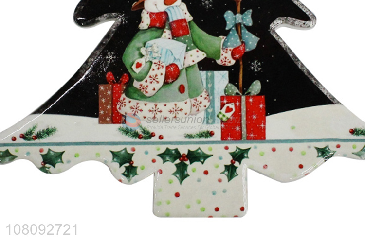 Recent desgin water-absorbent cork ceramic Christmas drinks coasters