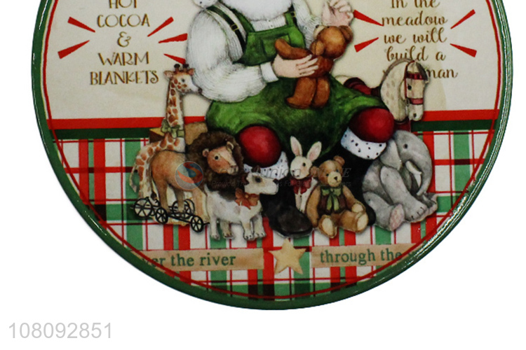 Best selling heatproof ceramic Christmas coaster porcelain placemat
